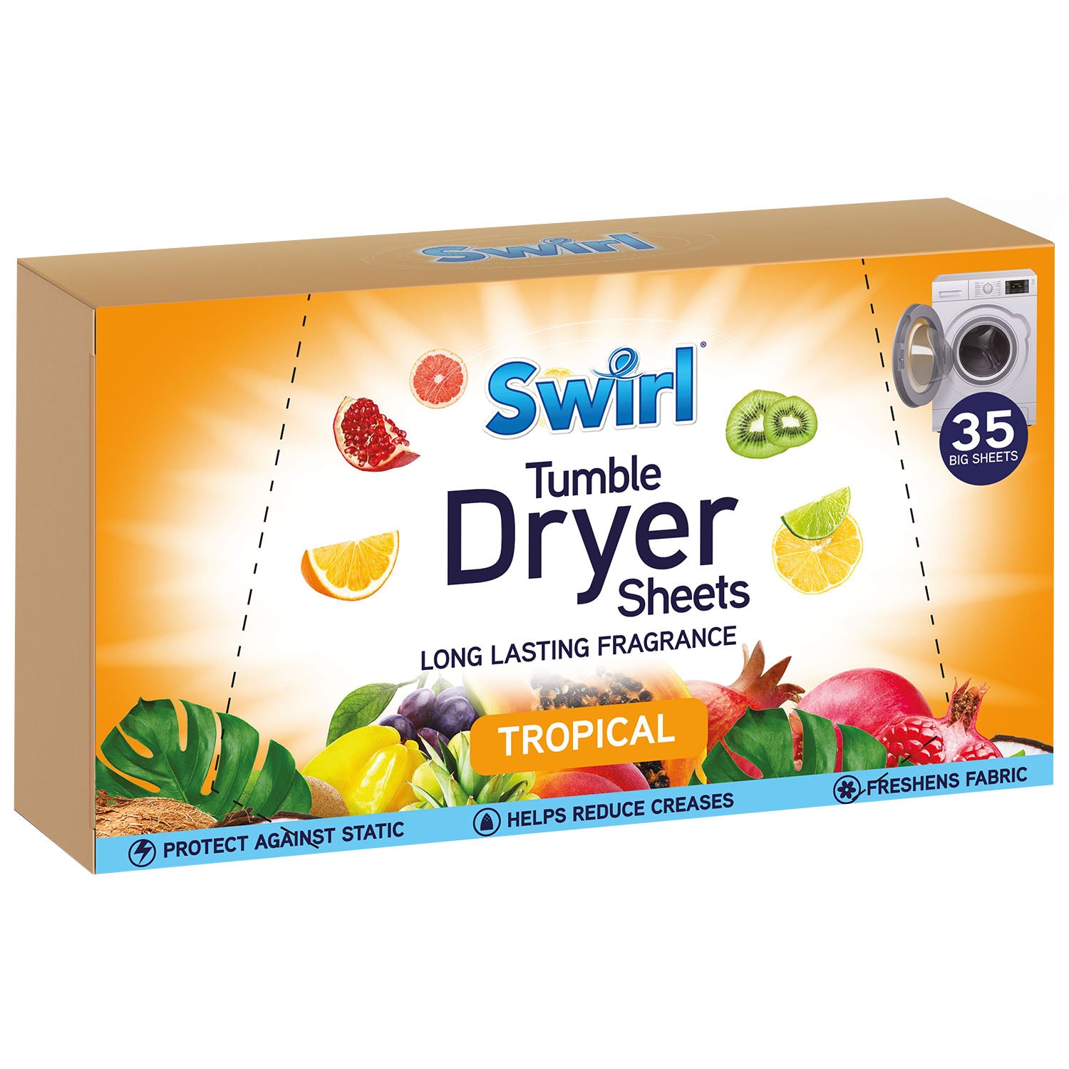 Best SWIRL 35 Tumble Dryer Sheet Tropical | High Quality Cleaning Product Online - Product Image Best SWIRL 35 Tumble Dryer Sheet Tropical | High Quality Cleaning Product Online - Product Image